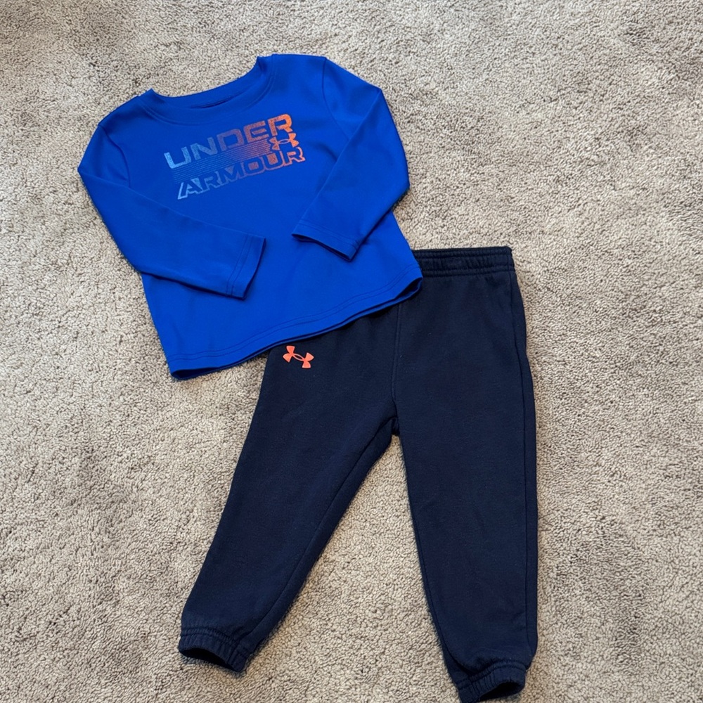 Under Armour Kids Royal Blue Top and Dark Blue Joggers